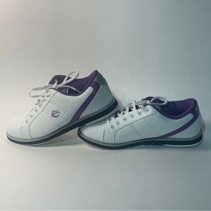 BSI Model 460 Womens Size US 8 White And Purple Bowling Shoes.